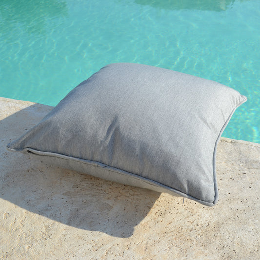 Summertime Premium cushion with piping - Stone Grey
