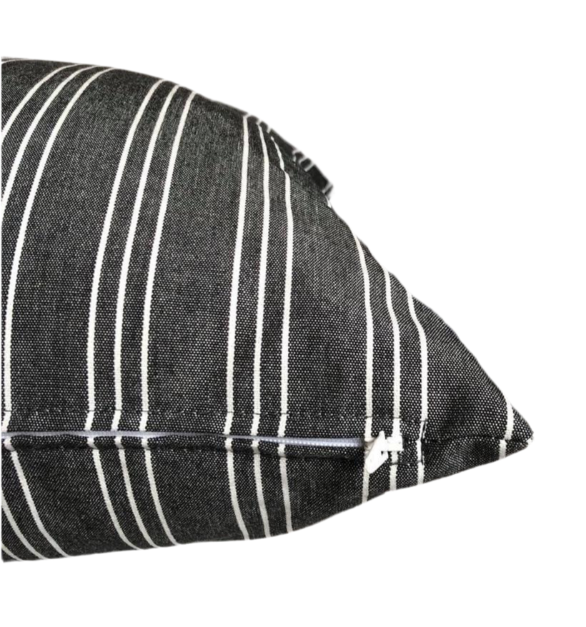 Lido cushion, black, grey, light blue