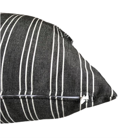Lido cushion, black, grey, light blue