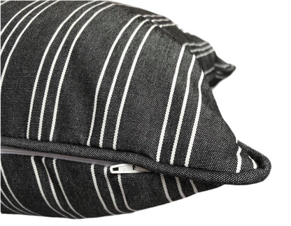 Lido cushion, black, grey, light blue