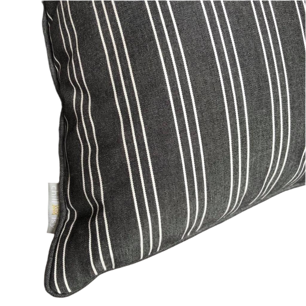 Lido cushion, black, grey, light blue