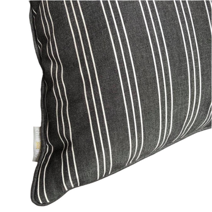Lido cushion, black, grey, light blue