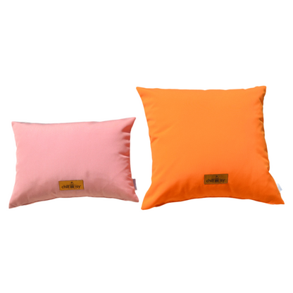 Double Orange Pink Cushion - Set of 2 
