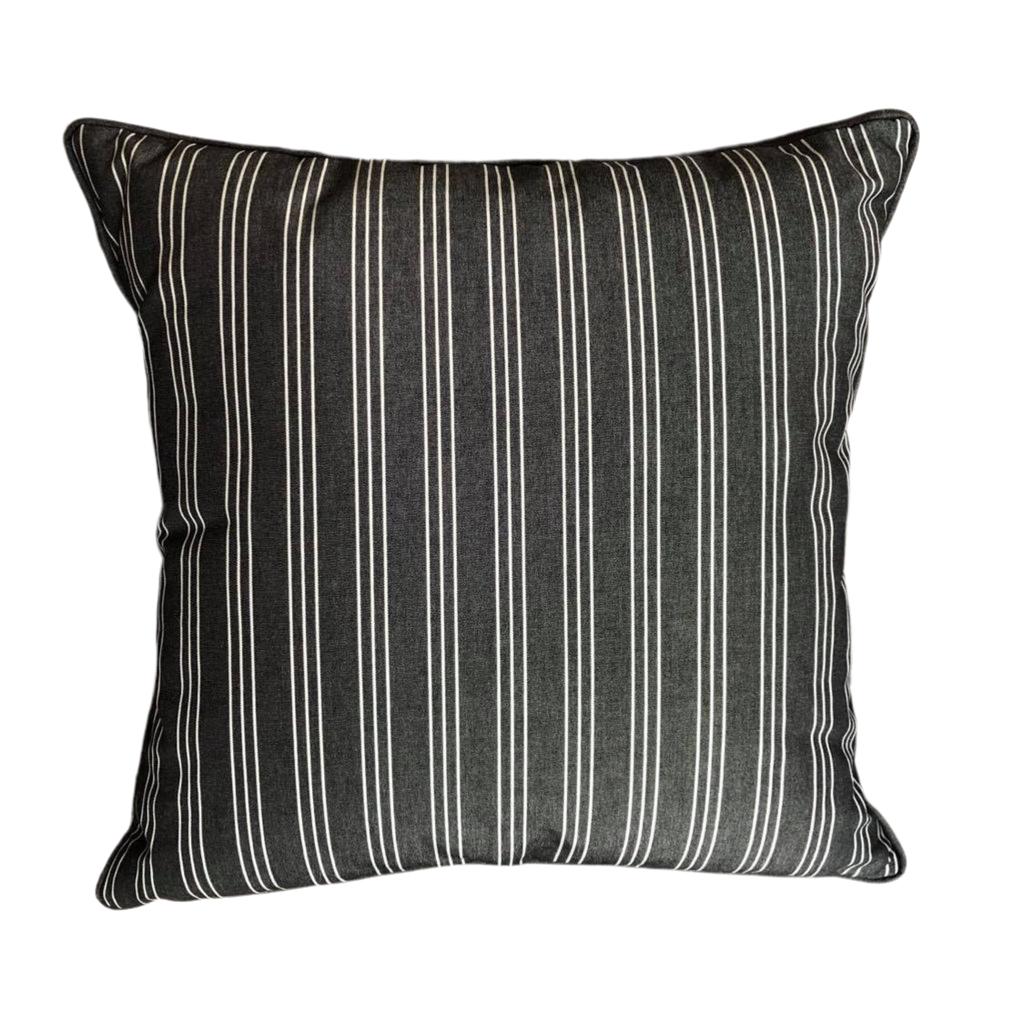 Lido cushion, black, grey, light blue