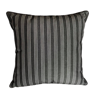 Lido cushion, black, grey, light blue