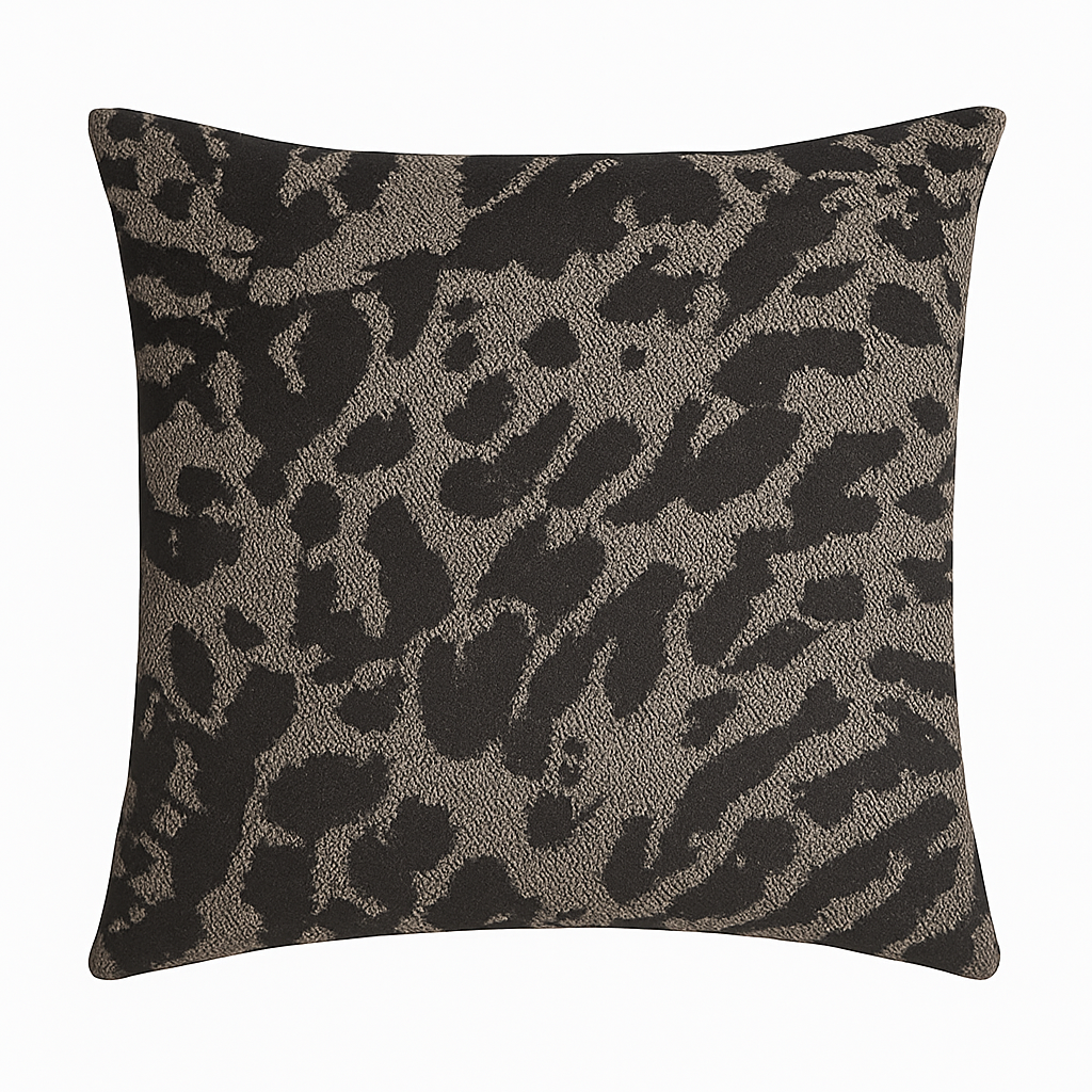 Leo Black/Taupe Cushion - Indoor