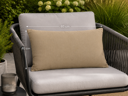 Outdoor Kissen Taupe Melange – wasserabweisend, wetterfest & UV-beständig, Made in Germany | chillisy®