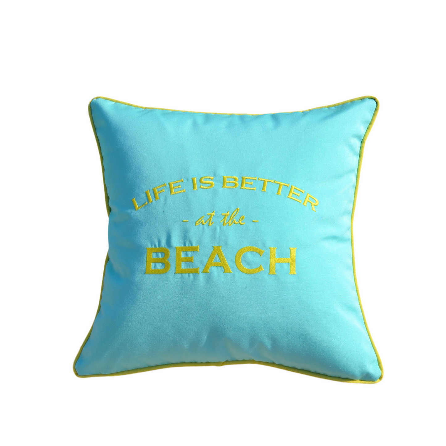 Cushion LIFE IS BETTER AT THE BEACH mint limone