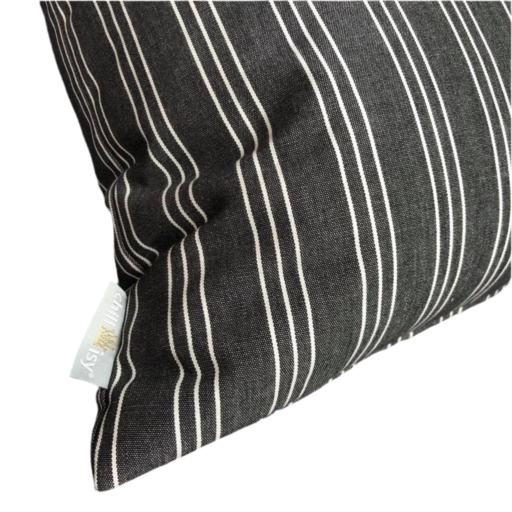 Lido cushion, black, grey, light blue