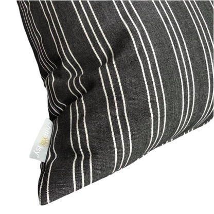 Lido cushion, black, grey, light blue
