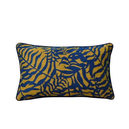 Sunbrella® Ikebana Safari Blue cushion