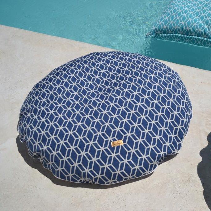 Badeinsel Crystal Gold - Farbe Blue Ocean von chillisy hergestellt in Deutschland