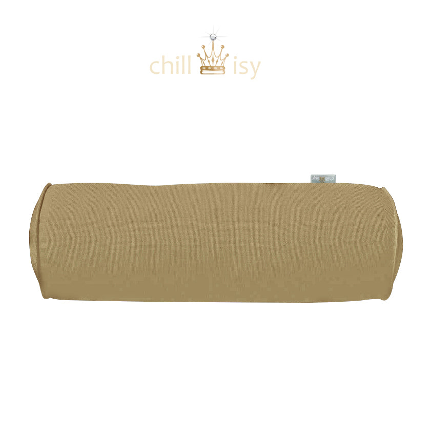 Outdoor Nackenrolle Butter Karamell Gold – wetterfest, wasserabweisend & UV-beständig, Made in Germany | chillisy®
