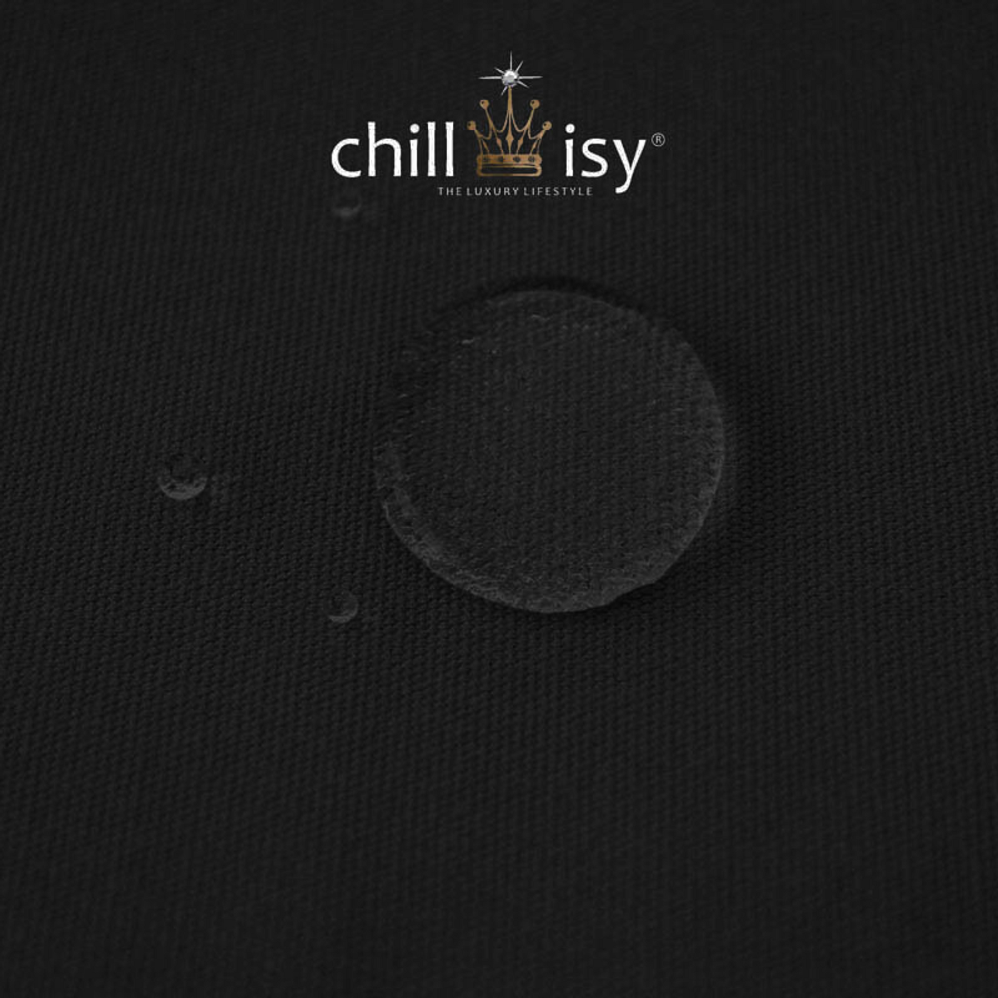 Schwarzes Stoffmuster für wetterfeste  Outdoor Kissen von chillisy