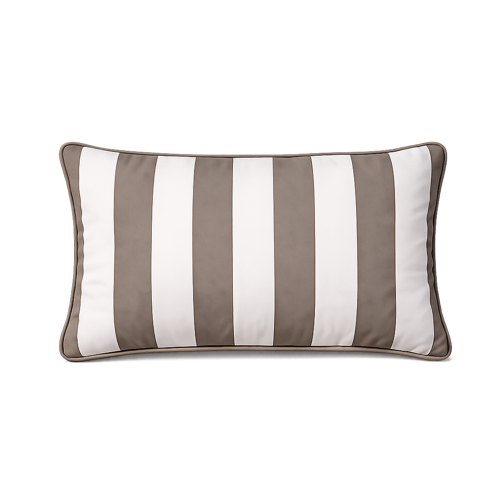 Chillisy Yacht Cushion, brown and white striped | Made in Germany