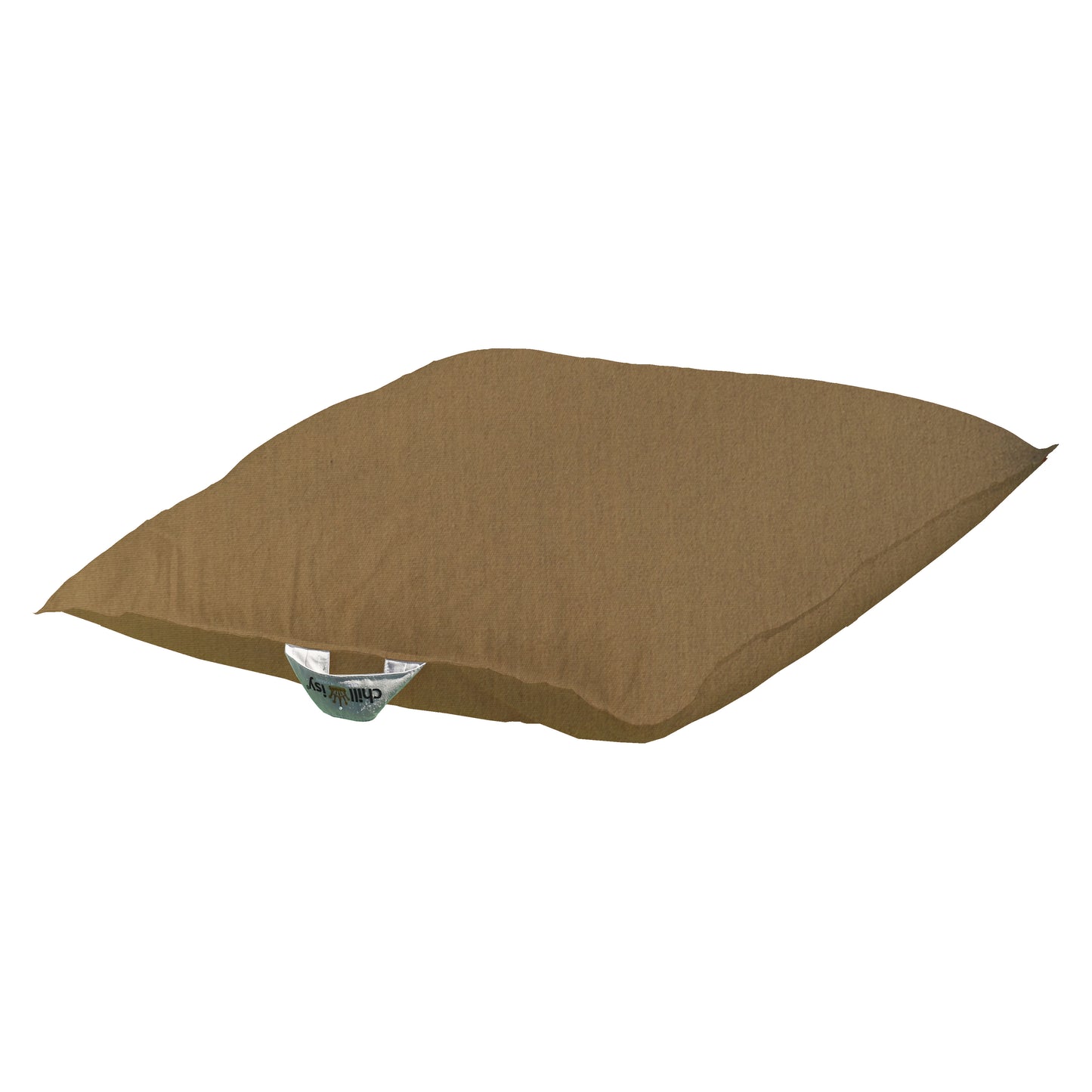 Beige meliertes Holzoptik Schwimmkissen Float Formentera 100x100 und 60x60 cm von chillisy hergestellt in Deutschland