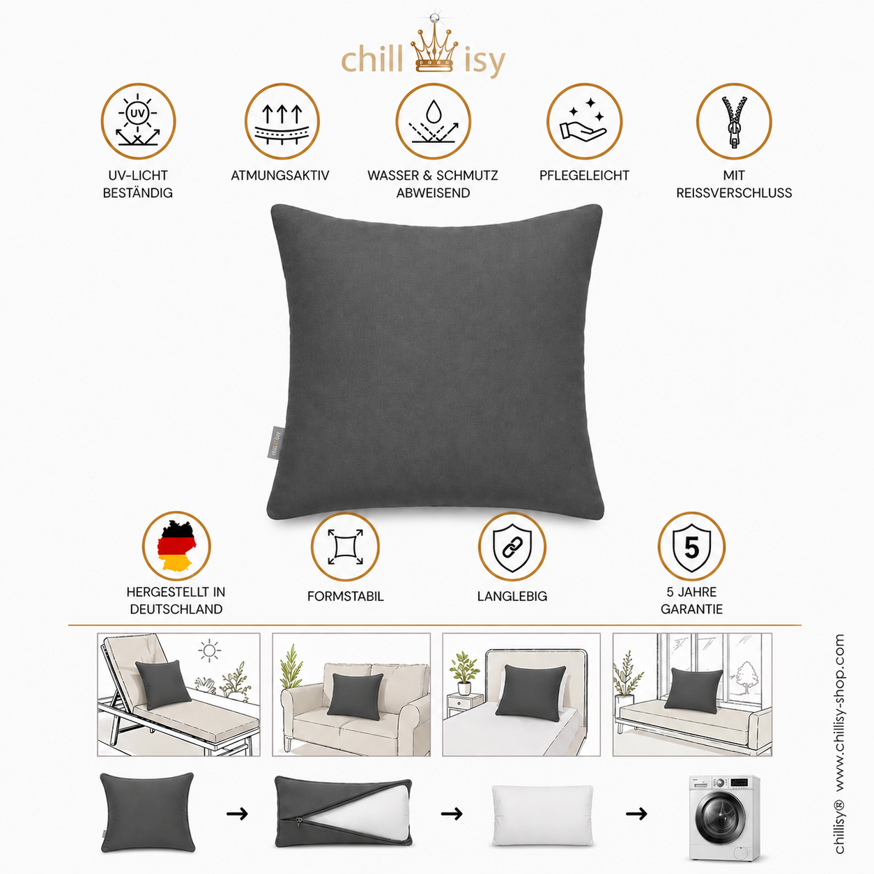 Cushion Summertime Anthracite