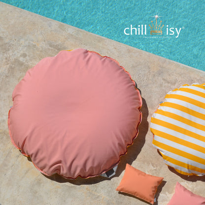 Capri bathing island yellow-white apricot / pink