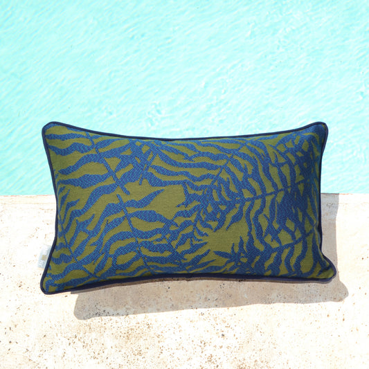 Sunbrella® Ikebana Bayou Blue cushion
