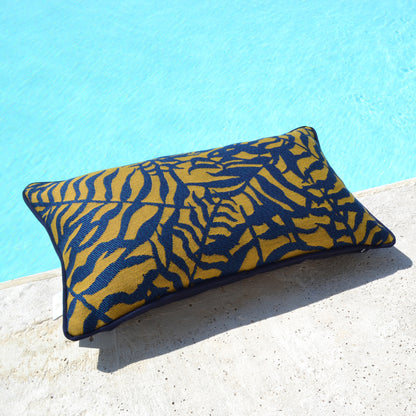 Sunbrella® Ikebana Safari Blue cushion