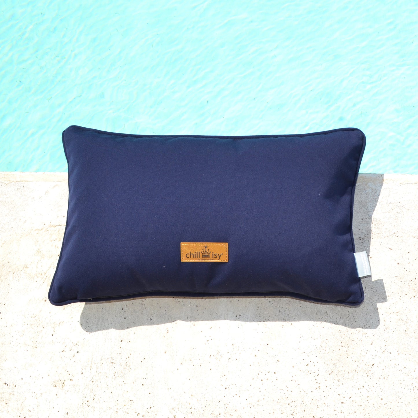 Sunbrella® Ikebana Safari Blue cushion