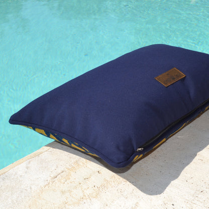 Sunbrella® Ikebana Safari Blue cushion