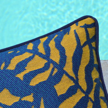 Sunbrella® Ikebana Safari Blue cushion