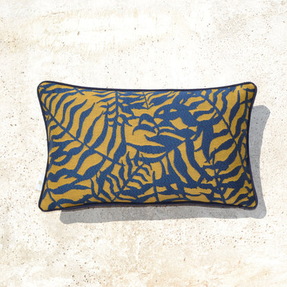 Sunbrella® Ikebana Safari Blue cushion