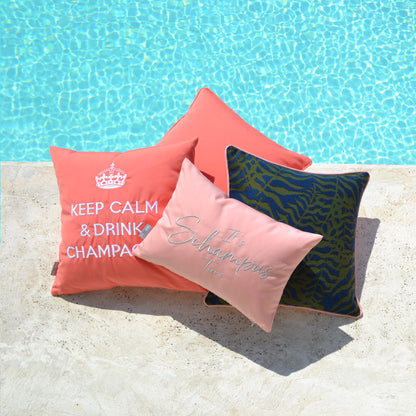 Kissen Champagner Schampus Time, Farbe: rosa, silber. Marke: chillisy. Online kaufen.