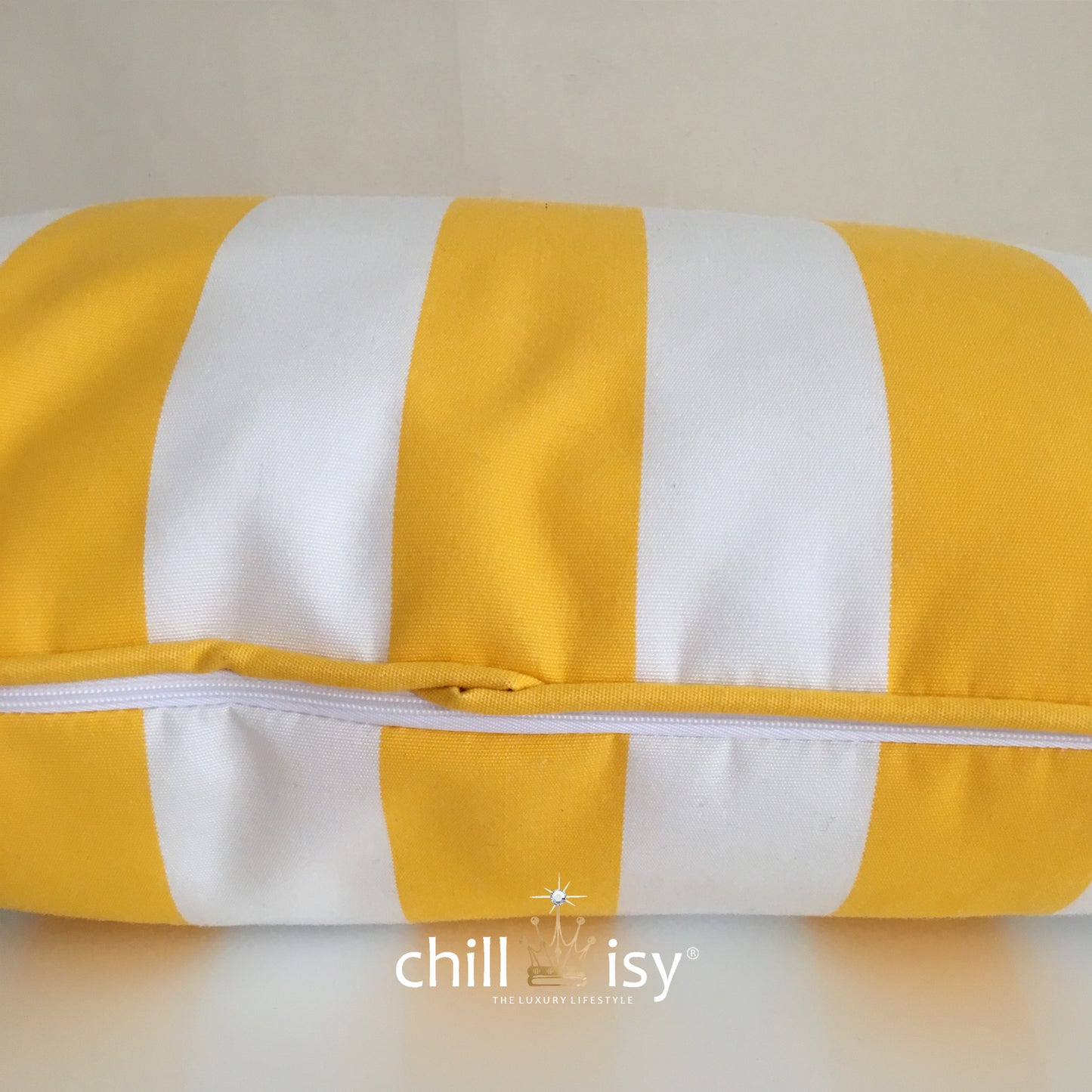 Pillow Yacht Yellow White Striped