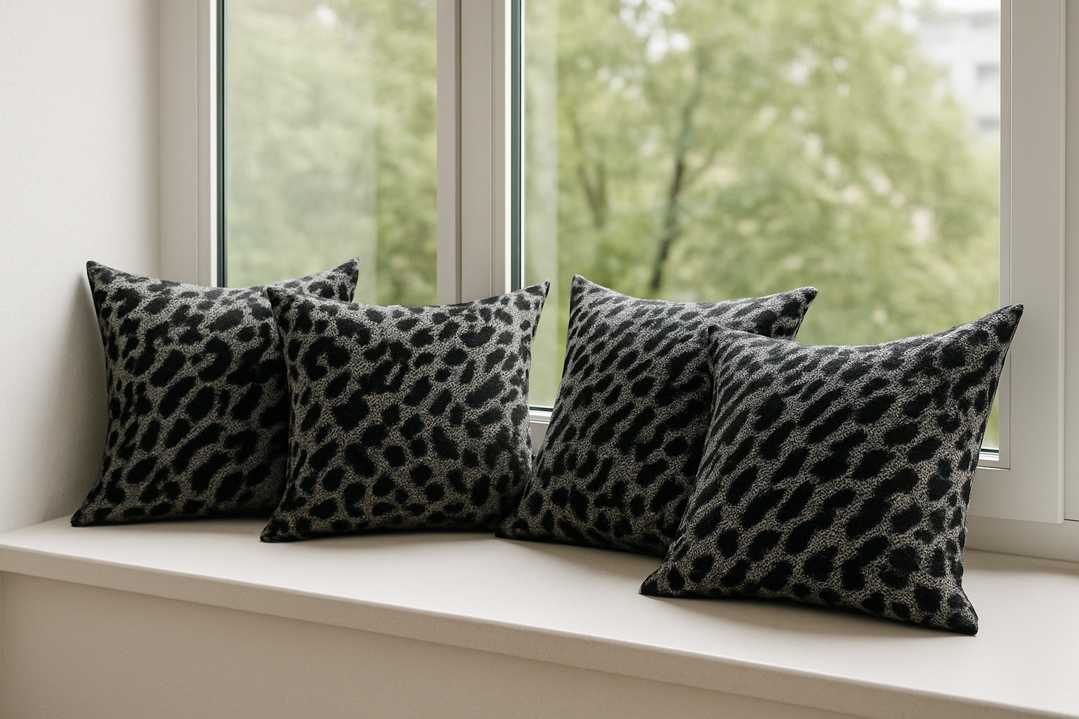 Kissen im Leo Design Schwarz/Grau von chillisy Chill'in 