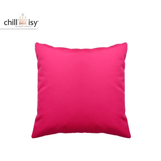 Pinkes Gartenkissen aus Sunbrella® Stoff für Indoor, Outdoor und Yacht hergestellt in Deutschland von chillisy 