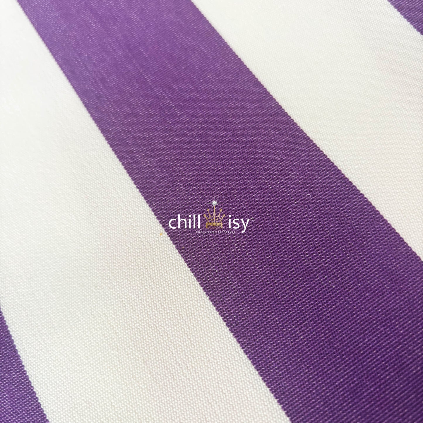 Cushion purple white striped