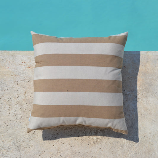 Cushion Sunbrella® Beige striped