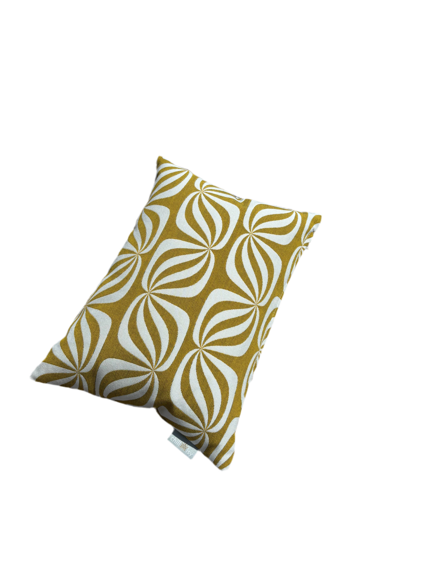 chillisy PICCOLINO Schwimmkissen und Reisekissen 30x40 cm im Goldfalter Design – ultraleichtes Luxus Outdoor Kissen für Pool, Strand und Reise, hergestellt in Deutschland.