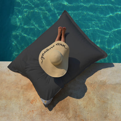 Pool Sitzsack Junior 130x100 cm Dunkelgrau Anthrazit von chillisy hergestellt in Deutschland auf dem Pool, Wasser und an Land verwendbar. 