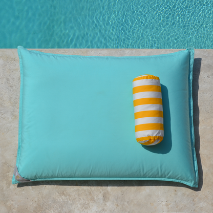 chillisy Pool Sitzsack Premium Poolkissen,  Luxus Luftmatratze,  Farbe: Mint Türkis, schwimmende Liege, chillisy