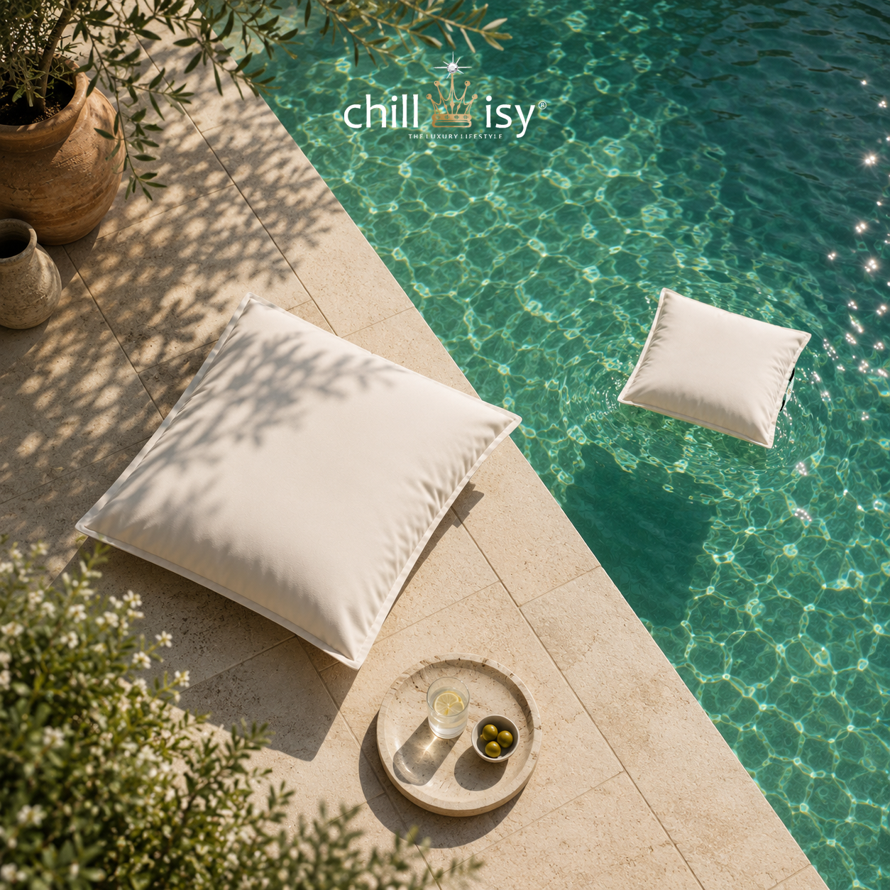 Schwimminsel Float Formentera 60x60 100x100 130x130 | Made in Germany