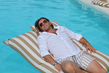 Pool Beanbag LE CLUB Beige Striped