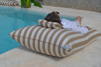 Pool Beanbag LE CLUB Beige Striped