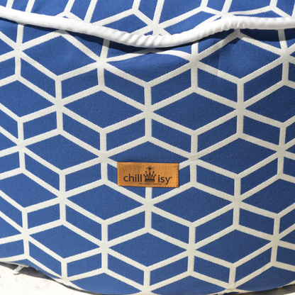 Pouf Stool Crystal Blue