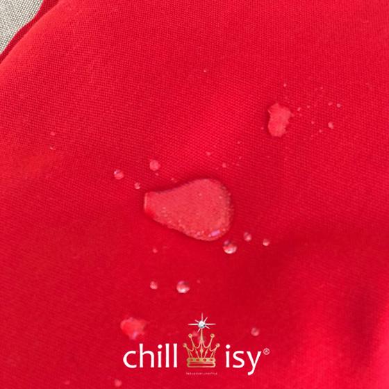 Sunbrella Stoff Logo Red witterungsbeständig