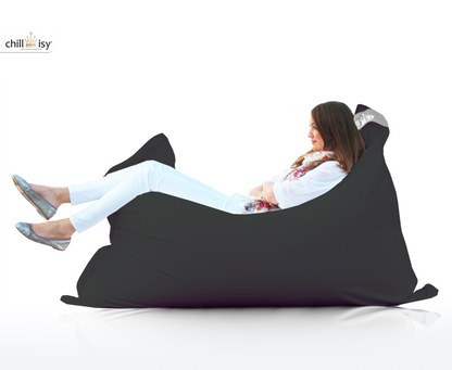 Sitzsack für Outdoor und Indoor, Farbe:  Anthrazit. In Perfektion hergestellt in Deutschland von chillisy.