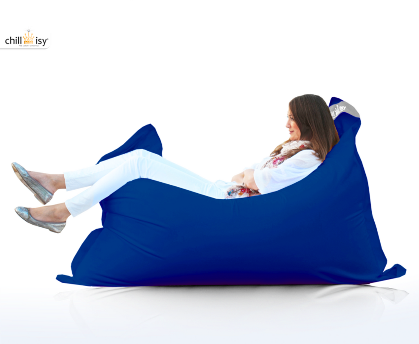 Sitzsack für Outdoor und Indoor, Farbe:  Indigo Blau. In Perfektion hergestellt in Deutschland von chillisy.