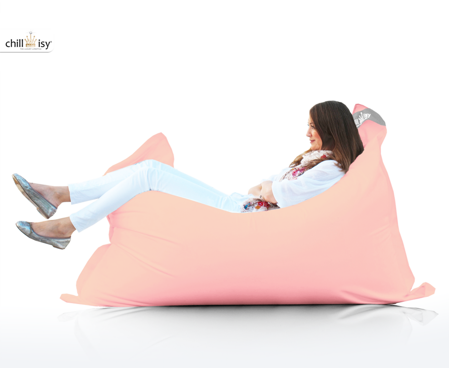 Sitzsack für Outdoor und Indoor, Farbe:  Rosa. In Perfektion hergestellt in Deutschland von chillisy.
