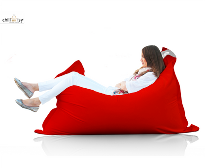 Sitzsack für Outdoor und Indoor, Farbe:  Rot. In Perfektion hergestellt in Deutschland von chillisy.