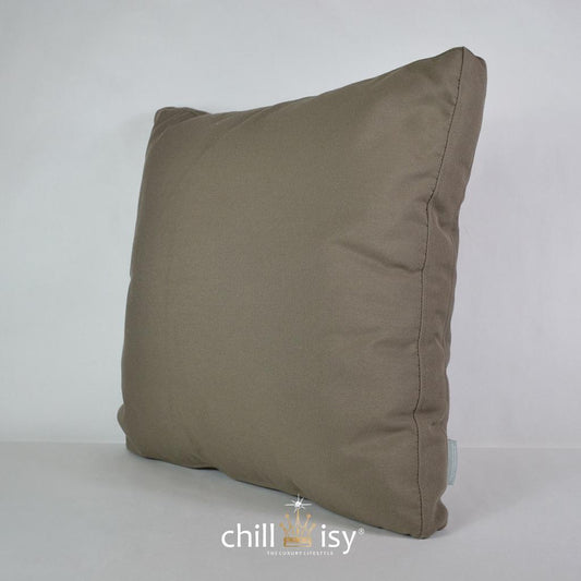 Stegkissen Gartenkissen mit Steg in Taupe von chillisy hergestellt in Deutschland 