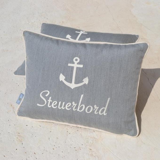 Yacht cushion port steuerbord grey