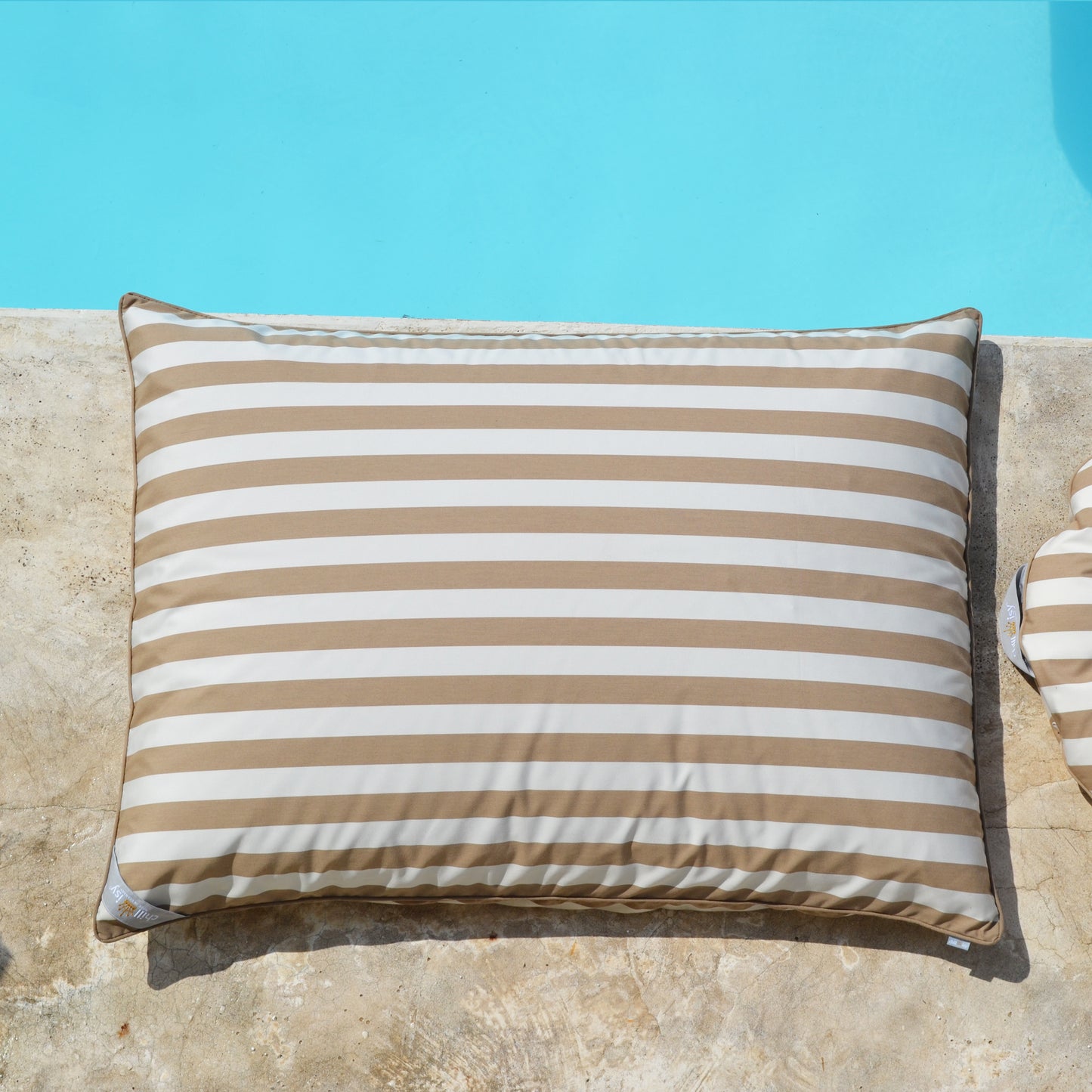 Pool Beanbag LE CLUB Beige Striped