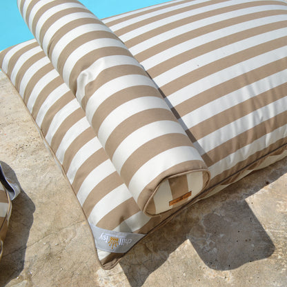 Pool Beanbag LE CLUB Beige Striped